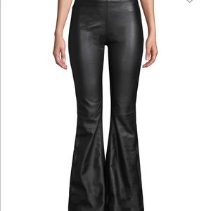 Free People Faux Leather Flare Pants